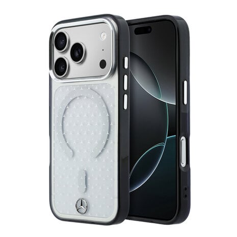 Mercedes-Benz Mercedes-Benz iPhone 18 Pro Max Hoesje harde behuizing - MagSafe - PC/TPU - MB Stars Transparant Mercedes-Benz Mercedes-Benz iPhone 18 Pro Max Hoesje harde behuizing - MagSafe - PC/TPU - MB Stars Transparant