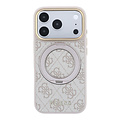 Guess Guess iPhone 18 Pro/iPhone 17 Pro Hartschalenhülle MagSafe PU 4G 360° Ringständer Klassisches Logo - Rosa
