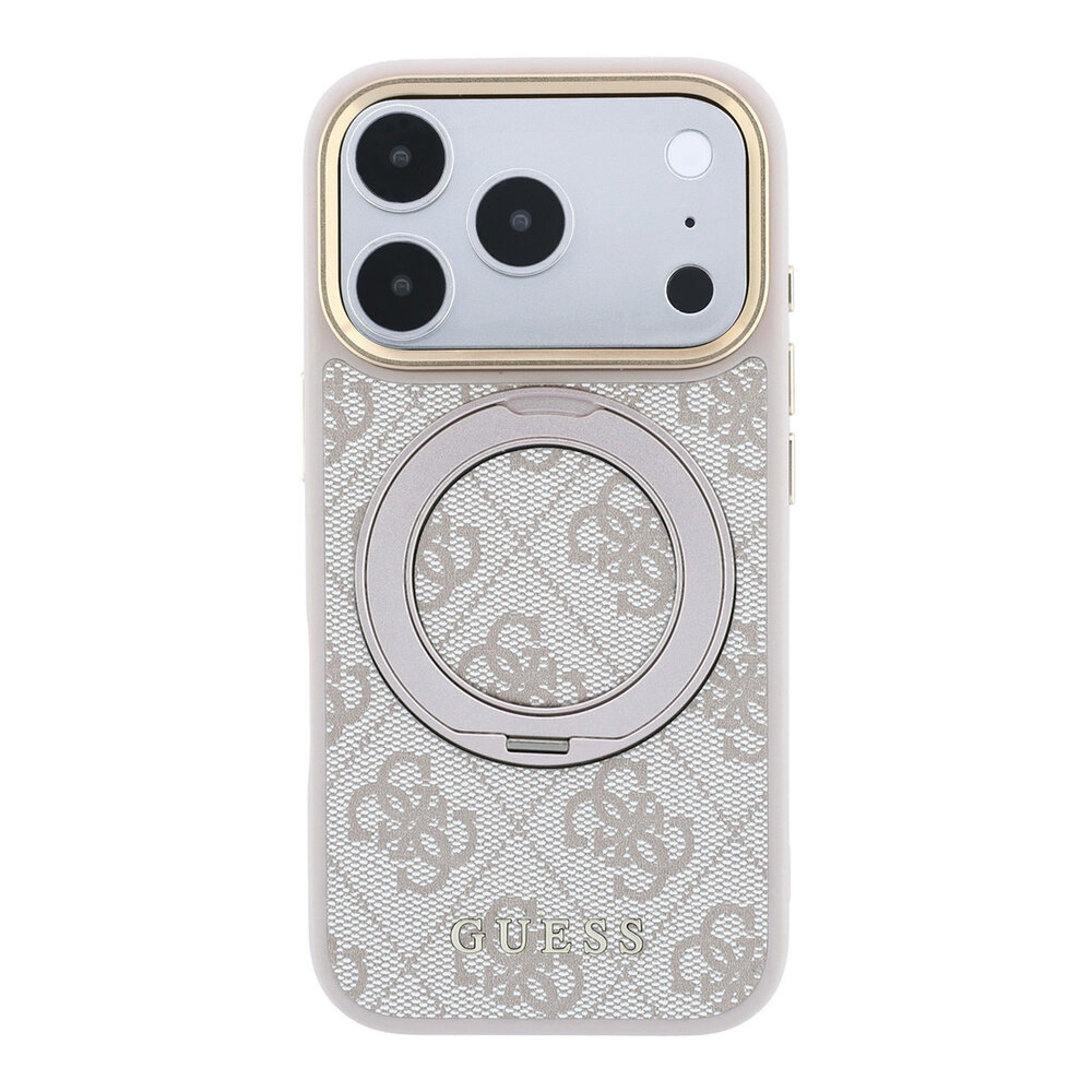 Guess Guess iPhone 18 Pro Hoesje harde behuizing - MagSafe - ringstandaard 360 - 4G - PU - klassiek logo Roze Guess Guess iPhone 18 Pro Hoesje harde behuizing - MagSafe - ringstandaard 360 - 4G - PU - klassiek logo Roze
