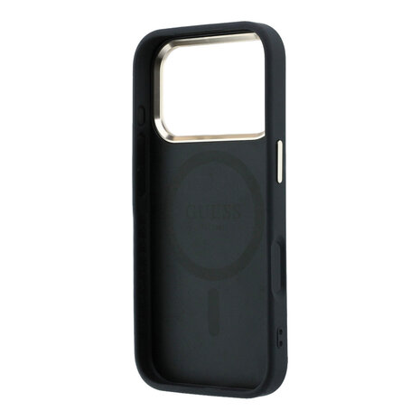 Guess Guess iPhone 18 Pro Hoesje harde behuizing - MagSafe - Saffiano - klein 4G - Classic Zwart
