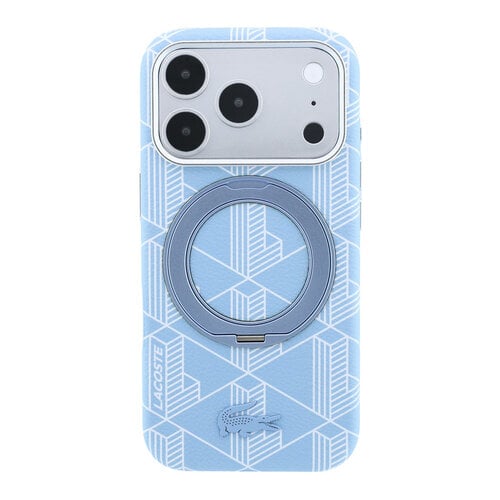 Lacoste Lacoste iPhone 18 Pro Max/iPhone 17 Pro Max Hartschalenhülle MagSafe PVC The Blend Ringständer - Hellblau