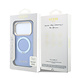 Guess Guess iPhone 18 Pro Max Hoesje harde behuizing - MagSafe - ringstandaard 360 - generfd PU - klassiek logo Lichtblauw Guess Guess iPhone 18 Pro Max Hoesje harde behuizing - MagSafe - ringstandaard 360 - generfd PU - klassiek logo Lichtblauw