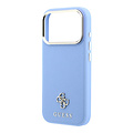 Guess Guess iPhone 18 Pro/iPhone 17 Pro Hartschalenhülle MagSafe Saffiano Kleines 4G-Logo Klassisches Logo - Hellblau