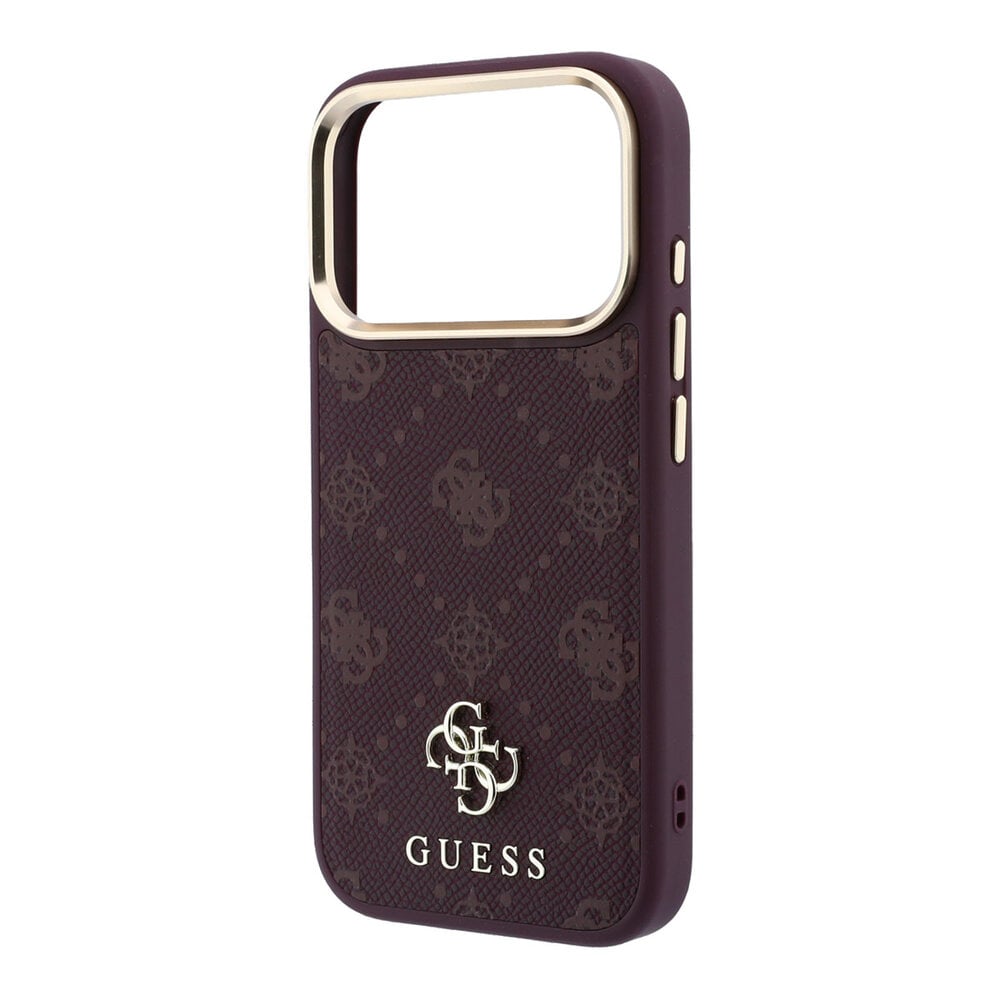 Guess Guess iPhone 18 Pro Max Hoesje harde behuizing - MagSafe - Peony - HS - 4G - klein logo Bordeauxrood Guess Guess iPhone 18 Pro Max Hoesje harde behuizing - MagSafe - Peony - HS - 4G - klein logo Bordeauxrood