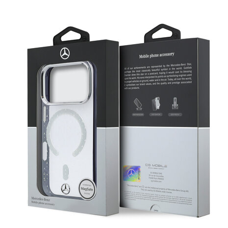 Mercedes-Benz Mercedes-Benz iPhone 18 Pro Hülle Hartschale - MagSafe - PC/TPU - MB Stars Transparent Mercedes-Benz Mercedes-Benz iPhone 18 Pro Hülle Hartschale - MagSafe - PC/TPU - MB Stars Transparent