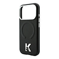 Karl Lagerfeld Karl Lagerfeld iPhone 18 Pro/iPhone 17 Pro Hartschalenhülle MagSafe SW Genarbtes PU Geprägter Ring Kameo-Logo - Schwarz