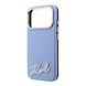 Karl Lagerfeld Karl iPhone 18 Pro Max Hülle Hartschale - MagSafe - SW - genarbtes PU - Signaturlogo aus Kunstharz Hellblau Karl Lagerfeld Karl iPhone 18 Pro Max Hülle Hartschale - MagSafe - SW - genarbtes PU - Signaturlogo aus Kunstharz Hellblau