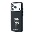 Karl Lagerfeld Karl Lagerfeld iPhone 18 Pro Max/iPhone 17 Pro Max Hartschalenhülle MagSafe SW Glattes PU Ikonik Skizze - Schwarz
