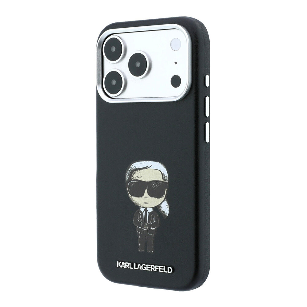 Karl Lagerfeld Karl iPhone 18 Pro Max Coque structure rigide - MagSafe - SW - PU lisse - Ikonik Sketch Noir Karl Lagerfeld Karl iPhone 18 Pro Max Coque structure rigide - MagSafe - SW - PU lisse - Ikonik Sketch Noir