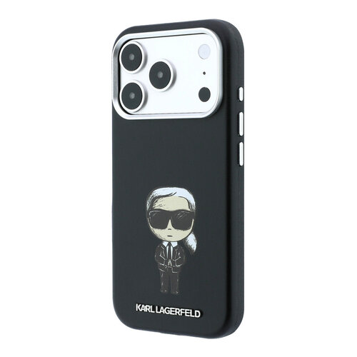 Karl Lagerfeld Karl Lagerfeld iPhone 18 Pro Max/iPhone 17 Pro Max Hartschalenhülle MagSafe SW Glattes PU Ikonik Skizze - Schwarz