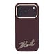 Karl Lagerfeld Karl iPhone 18 Pro Max Coque structure rigide - MagSafe - SW - PU grainé - logo signature en résine Bordeaux