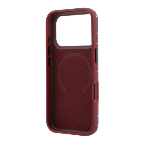 Lacoste Lacoste iPhone 18 Pro Hülle Hartschale - MagSafe - PVC - The Blend - Prägung Bordeauxrot Lacoste Lacoste iPhone 18 Pro Hülle Hartschale - MagSafe - PVC - The Blend - Prägung Bordeauxrot