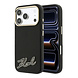 Karl Lagerfeld Karl iPhone 18 Pro Max Coque structure rigide - MagSafe - SW - PU grainé - logo signature en résine Noir
