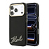 Karl iPhone 18 Pro Max Hoesje harde behuizing - MagSafe - SW - generfd PU - signatuurlogo van hars Zwart Karl iPhone 18 Pro Max Hoesje harde behuizing - MagSafe - SW - generfd PU - signatuurlogo van hars Zwart