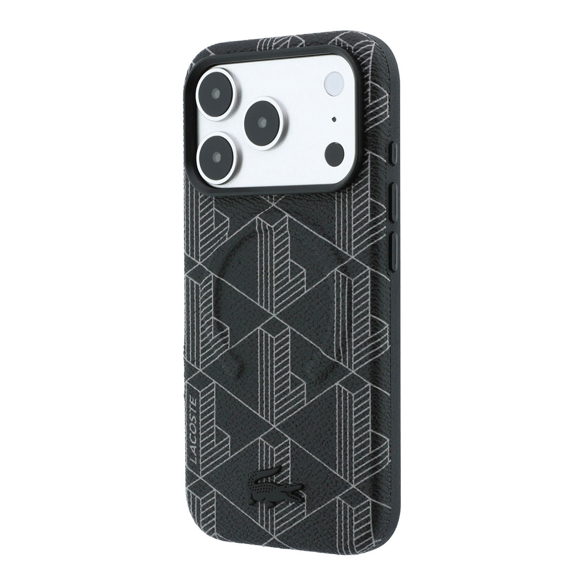 Lacoste Lacoste iPhone 18 Pro Max Hoesje harde behuizing - MagSafe - PVC - The Blend - reliëf Zwart, foto 2 van 6
