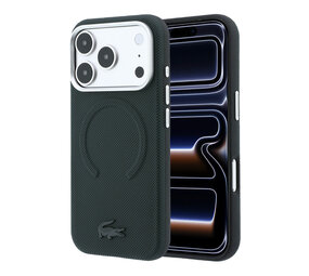 Lacoste Lacoste iPhone 18 Pro Hoesje harde behuizing - MagSafe - PVC - Petit Pique - reliëf Sinople