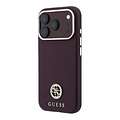 Guess Guess iPhone 18 Pro Max/iPhone 17 Pro Max Hartschalenhülle MagSafe SW Genarbtes PU Rundes Strasslogo - Bordeaux