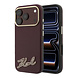 Karl Lagerfeld Karl iPhone 18 Pro Hülle Hartschale - MagSafe - SW - genarbtes PU - Signaturlogo aus Kunstharz Bordeauxrot Karl Lagerfeld Karl iPhone 18 Pro Hülle Hartschale - MagSafe - SW - genarbtes PU - Signaturlogo aus Kunstharz Bordeauxrot