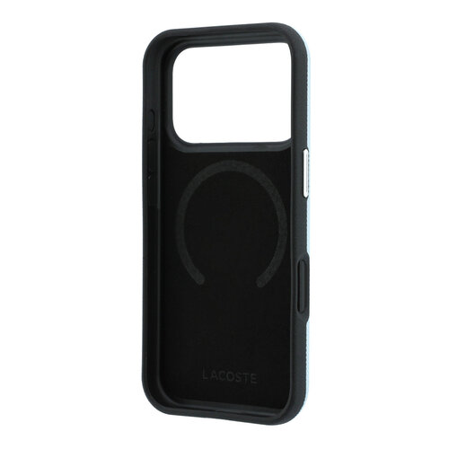Lacoste Lacoste iPhone 18 Pro Max/iPhone 17 Pro Max Hartschalenhülle MagSafe PVC Petit Piqué Prägung - Hellblau