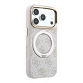 Guess Guess iPhone 18 Pro Max/iPhone 17 Pro Max Hartschalenhülle MagSafe PU 4G 360° Ringständer Klassisches Logo - Rosa