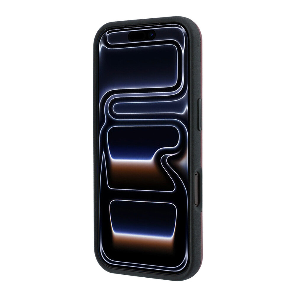 Mercedes-Benz Mercedes-Benz iPhone 18 Pro Hülle Hartschale - MagSafe - PU-Leder - Semi Wrap - Iconic Line Bordeauxrot Mercedes-Benz Mercedes-Benz iPhone 18 Pro Hülle Hartschale - MagSafe - PU-Leder - Semi Wrap - Iconic Line Bordeauxrot