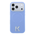 Karl Lagerfeld Karl Lagerfeld iPhone 18 Pro Max/iPhone 17 Pro Max Hartschalenhülle MagSafe SW Genarbtes PU Geprägter Ring Kameo-Logo - Hellblau