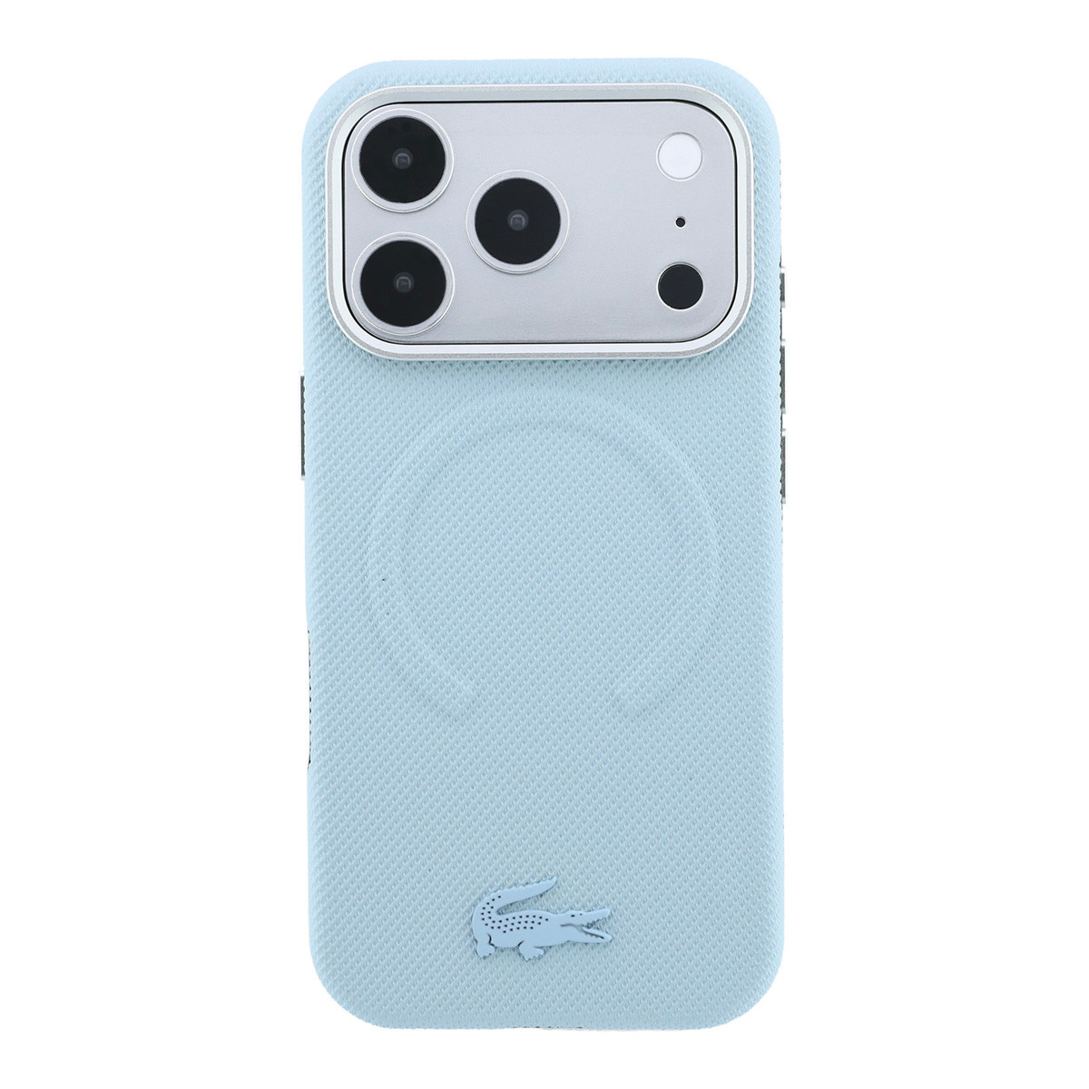 Lacoste Lacoste iPhone 18 Pro Hoesje harde behuizing - MagSafe - PVC - Petit Pique - reliëf Lichtblauw, foto 3 van 6