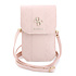 Guess Telefoontas Peony - PU - 4G-logo - klassiek logo - streeppatroon - draagriem Roze Guess Telefoontas Peony - PU - 4G-logo - klassiek logo - streeppatroon - draagriem Roze