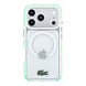 Lacoste Lacoste iPhone 18 Pro Max Hoesje harde behuizing - MagSafe - IML - schokbestendig - groene randen Transparant/Groen