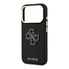 Guess Guess iPhone 18 Pro Max Hoesje harde behuizing - SW - generfd PU - groot logo van hars Zwart