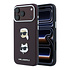 Karl iPhone 18 Pro Max Hoesje harde behuizing - SW - PU - Saffiano - K&C Heads-pins - logo Bordeauxrood