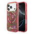 Guess iPhone 18 Pro Case hard shell - MagSafe - IML - glitter - Blossom Roses Burgundy
