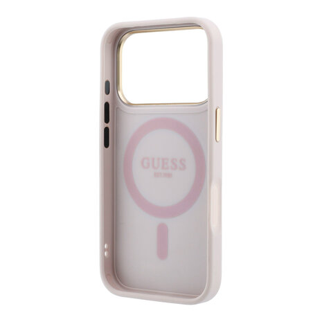 Guess Guess iPhone 18 Pro Hoesje harde behuizing - MagSafe - ringstandaard 360 - 4G - PU - klassiek logo Roze Guess Guess iPhone 18 Pro Hoesje harde behuizing - MagSafe - ringstandaard 360 - 4G - PU - klassiek logo Roze