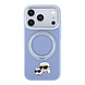 Karl Lagerfeld Karl iPhone 18 Pro Hülle Hartschale - MagSafe - PU - 360-Grad-Ringständer - KC Heads-Anstecker Hellblau Karl Lagerfeld Karl iPhone 18 Pro Hülle Hartschale - MagSafe - PU - 360-Grad-Ringständer - KC Heads-Anstecker Hellblau