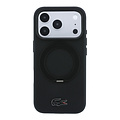 Lacoste Lacoste iPhone 18 Pro/iPhone 17 Pro Hartschalenhülle MagSafe PVC Petit Piqué Ringständer - Schwarz