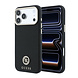 Guess Guess iPhone 18 Pro Max Case hard shell - MagSafe - SW - grained PU - round rhinestone logo Black Guess Guess iPhone 18 Pro Max Case hard shell - MagSafe - SW - grained PU - round rhinestone logo Black