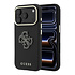 Guess iPhone 18 Pro Hoesje harde behuizing - SW - generfd PU - groot logo van hars Zwart Guess iPhone 18 Pro Hoesje harde behuizing - SW - generfd PU - groot logo van hars Zwart