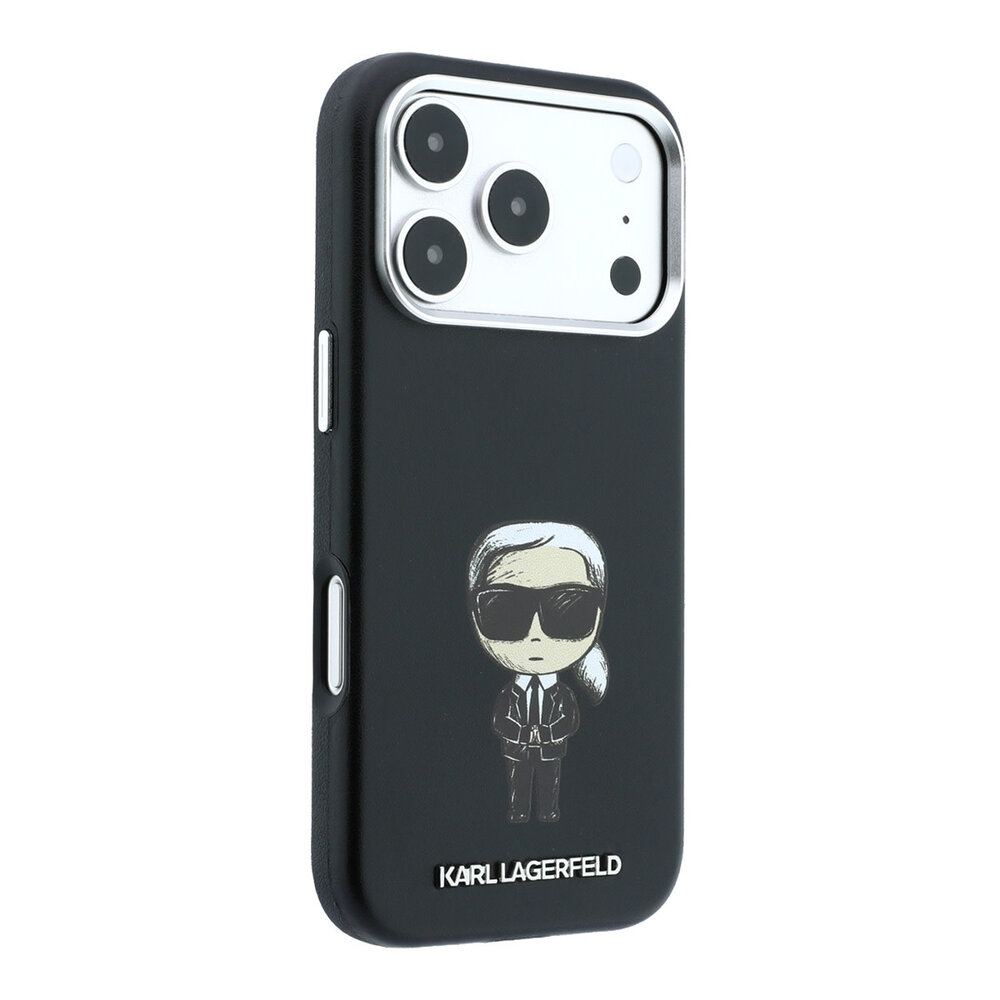 Karl Lagerfeld Karl iPhone 18 Pro Max Coque structure rigide - MagSafe - SW - PU lisse - Ikonik Sketch Noir Karl Lagerfeld Karl iPhone 18 Pro Max Coque structure rigide - MagSafe - SW - PU lisse - Ikonik Sketch Noir