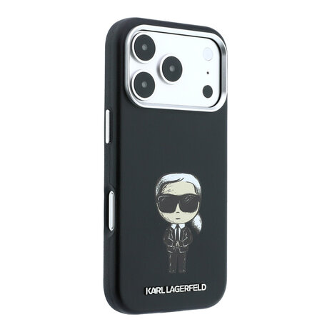 Karl Lagerfeld Karl iPhone 18 Pro Max Coque structure rigide - MagSafe - SW - PU lisse - Ikonik Sketch Noir Karl Lagerfeld Karl iPhone 18 Pro Max Coque structure rigide - MagSafe - SW - PU lisse - Ikonik Sketch Noir
