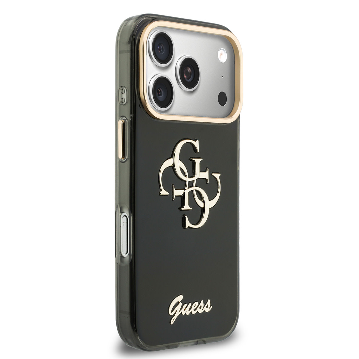 Guess Guess iPhone 18 Pro Max Hoesje harde behuizing - IML - 4G - script - metaal Zwart, foto 5 van 6