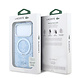 Lacoste Lacoste iPhone 18 Pro Max Hoesje harde behuizing - MagSafe - PVC - The Blend - ringstandaard Lichtblauw