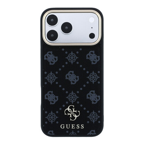 Guess Guess iPhone 18 Pro/iPhone 17 Pro Hartschalenhülle MagSafe Pfingstrose HS Kleines 4G-Logo - Schwarz