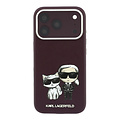 Karl Lagerfeld Karl Lagerfeld iPhone 18 Pro Max/iPhone 17 Pro Max Hartschalenhülle MagSafe SW Glattes PU KC Bodies Skizze - Bordeaux