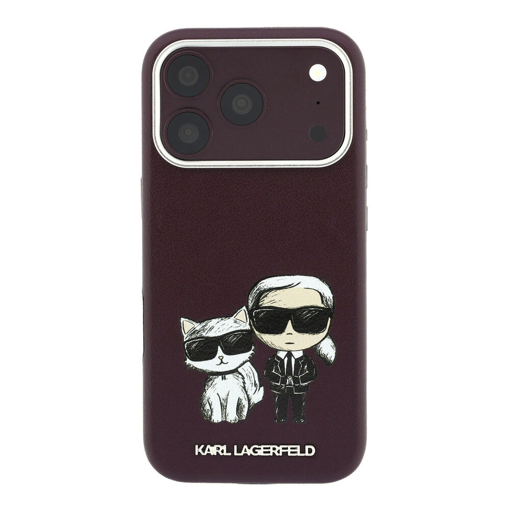 Karl Lagerfeld Karl iPhone 18 Pro Max Hoesje harde behuizing - MagSafe - SW - glad PU - KC Bodies Sketch Bordeauxrood Karl Lagerfeld Karl iPhone 18 Pro Max Hoesje harde behuizing - MagSafe - SW - glad PU - KC Bodies Sketch Bordeauxrood