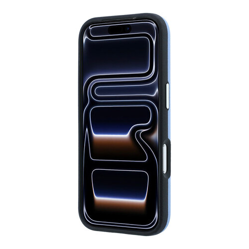 Karl Lagerfeld Karl Lagerfeld iPhone 18 Pro Max/iPhone 17 Pro Max Hartschalenhülle SW PU Saffiano Karl und Choupette Kopf-Anstecker Logo - Hellblau