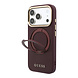 Guess Guess iPhone 18 Pro Max Hoesje harde behuizing - MagSafe - ringstandaard 360 - generfd PU - klassiek logo Bordeauxrood Guess Guess iPhone 18 Pro Max Hoesje harde behuizing - MagSafe - ringstandaard 360 - generfd PU - klassiek logo Bordeauxrood