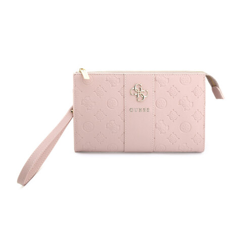 Guess Guess Phone pouch Peony - PU - 4G logo - classic logo - stripe pattern Pink Guess Guess Phone pouch Peony - PU - 4G logo - classic logo - stripe pattern Pink