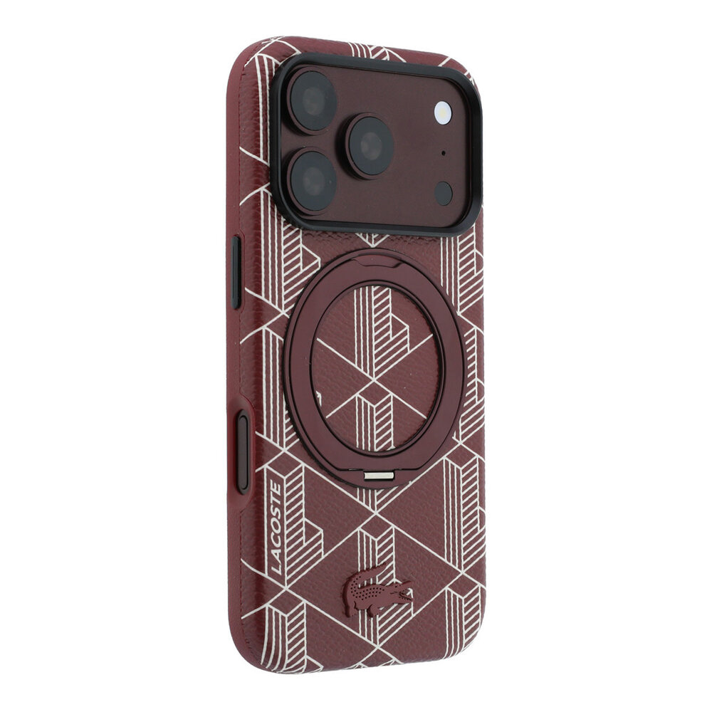 Lacoste Lacoste iPhone 18 Pro Max Coque structure rigide - MagSafe - PVC - The Blend - anneau support Bordeaux Lacoste Lacoste iPhone 18 Pro Max Coque structure rigide - MagSafe - PVC - The Blend - anneau support Bordeaux