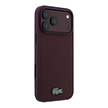 Lacoste Lacoste iPhone 18 Pro/iPhone 17 Pro Hartschalenhülle MagSafe PVC Petit Piqué Lackiertes Logo - Bordeaux
