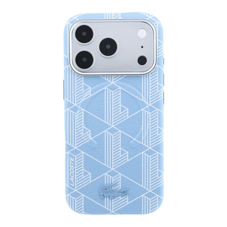 Lacoste Lacoste iPhone 18 Pro Max Coque structure rigide - MagSafe - PVC - The Blend - relief Bleu clair Lacoste Lacoste iPhone 18 Pro Max Coque structure rigide - MagSafe - PVC - The Blend - relief Bleu clair